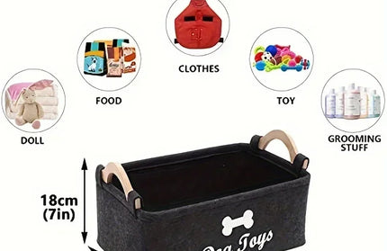 Felt pet toy box