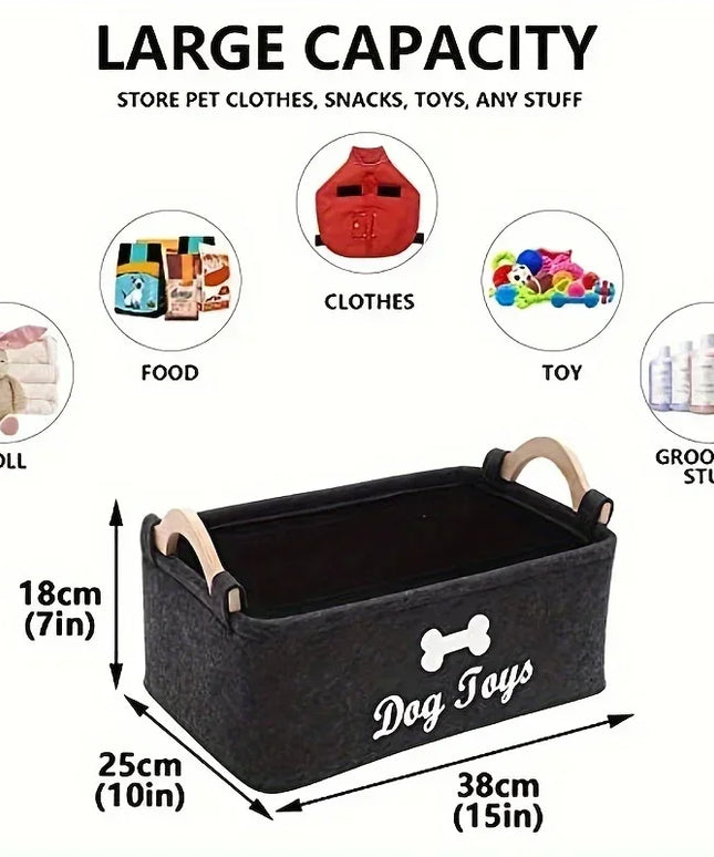 Felt pet toy box