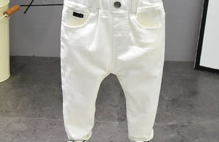 White Broken Caverns Cowboy Trousers