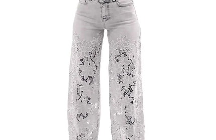 High Waist Lace Patchwork