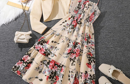 Flowers Sleeveless Fashion Elegant Dress