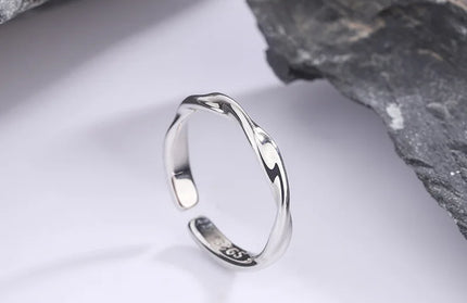 925 Sterling Silver Simple Twisted Wire Rings