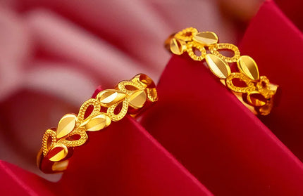 100% 18K Gold Jewelry ring