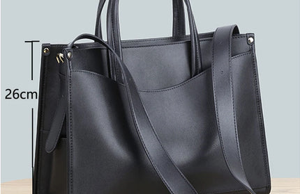 Genuine leather designer shoulder bag