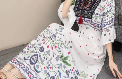 THHONE Summer Dress for Women Robe Maxi