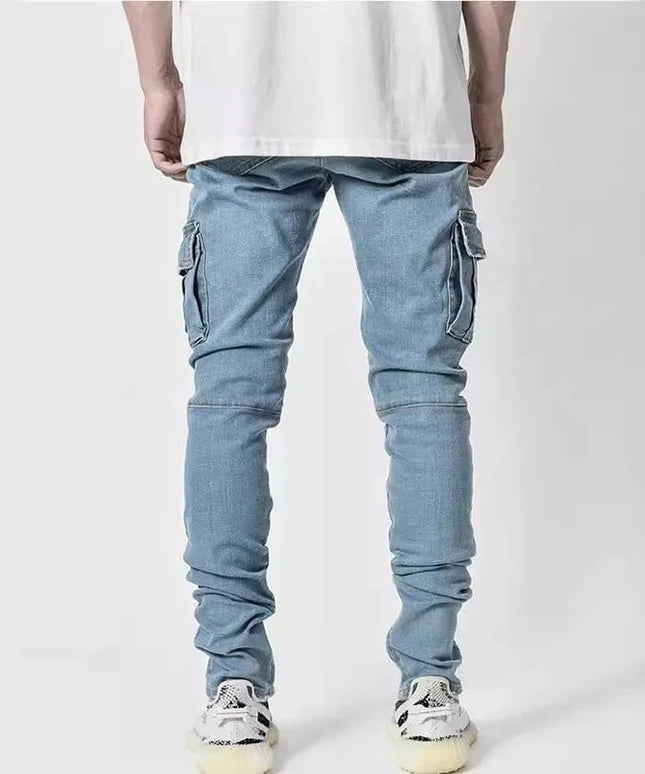 Men Street Elastic Denim Jeans