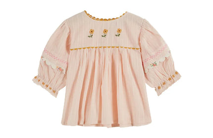 Embroidered Flower Flying Sleeve
