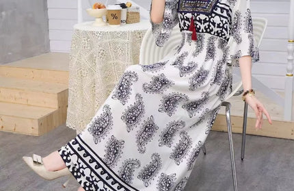 THHONE Summer Dress for Women Robe Maxi