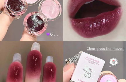 Korean ring kitten lip gloss Juicy Makeup Glossy balm.