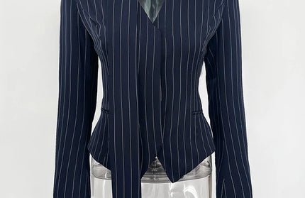 TARUXY Striped Print V-neck