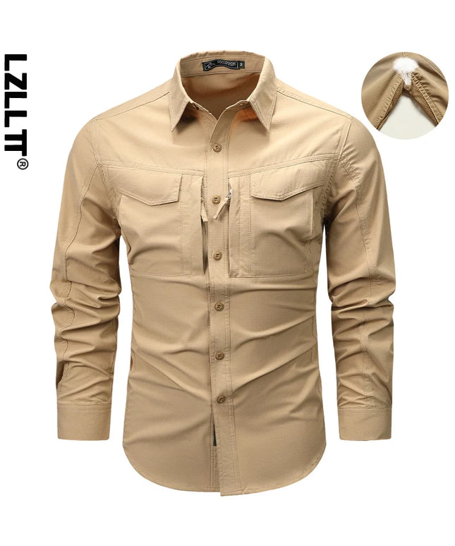 Long Sleeve Cargo Breathable Shirt