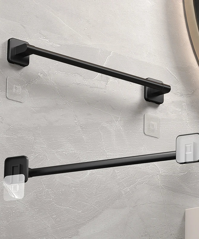 Bathroom Black Towel Holder Without Drilling