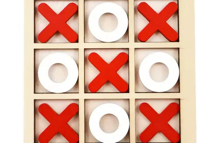 Solid Wooden Tic Tac Toe Board Game