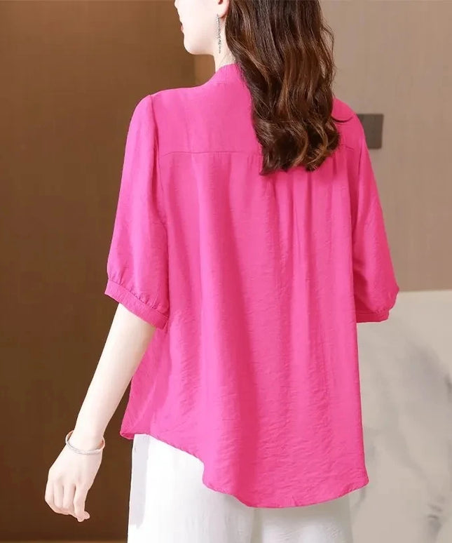 Fashion Embroidered Short Sleeved