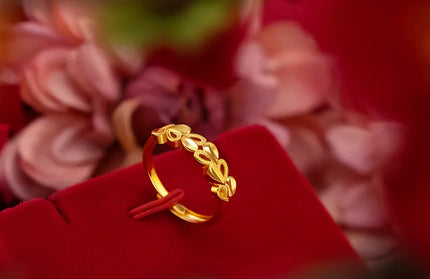 100% 18K Gold Jewelry ring