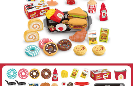 Pretend play, barbecue, fast food, etc