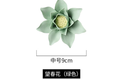 Handmade ceramic flowers wall decor