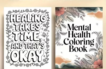 Coloring Book Psychological Health with Inspirational Quotes