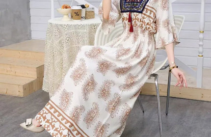 THHONE Summer Dress for Women Robe Maxi