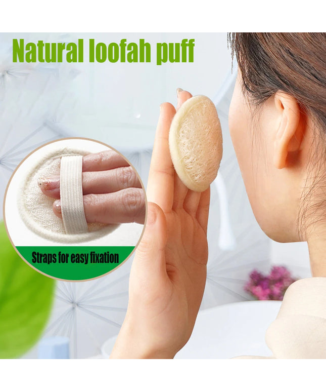 3/6/10 PCS（ Natural loofah puff ）Face Wash Puff