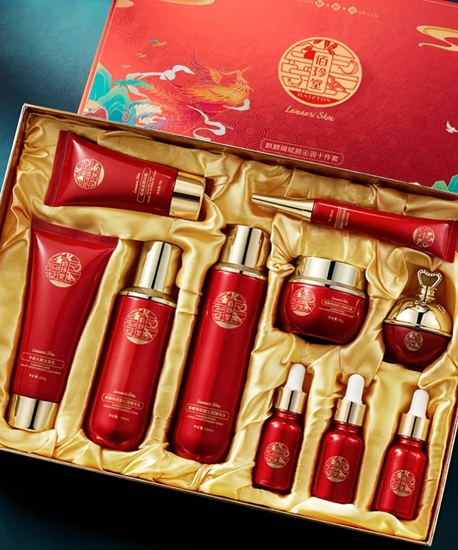 Qilin Jie Fu Yan Qin Run Ten-Piece Set of Hydrating and Moisturizing Facial Skincare Products