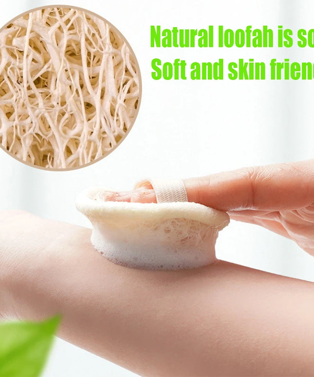 3/6/10 PCS（ Natural loofah puff ）Face Wash Puff