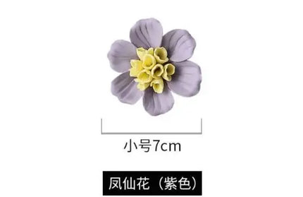 Handmade ceramic flowers wall decor