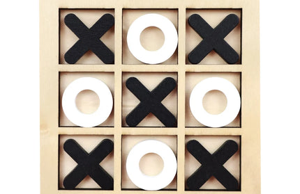 Solid Wooden Tic Tac Toe Board Game