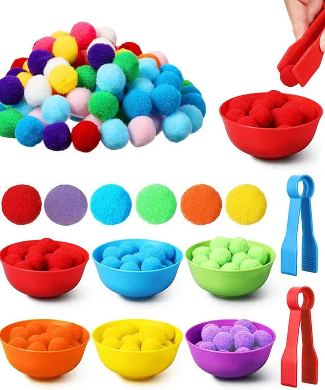 Children Counting and Sorting Toys