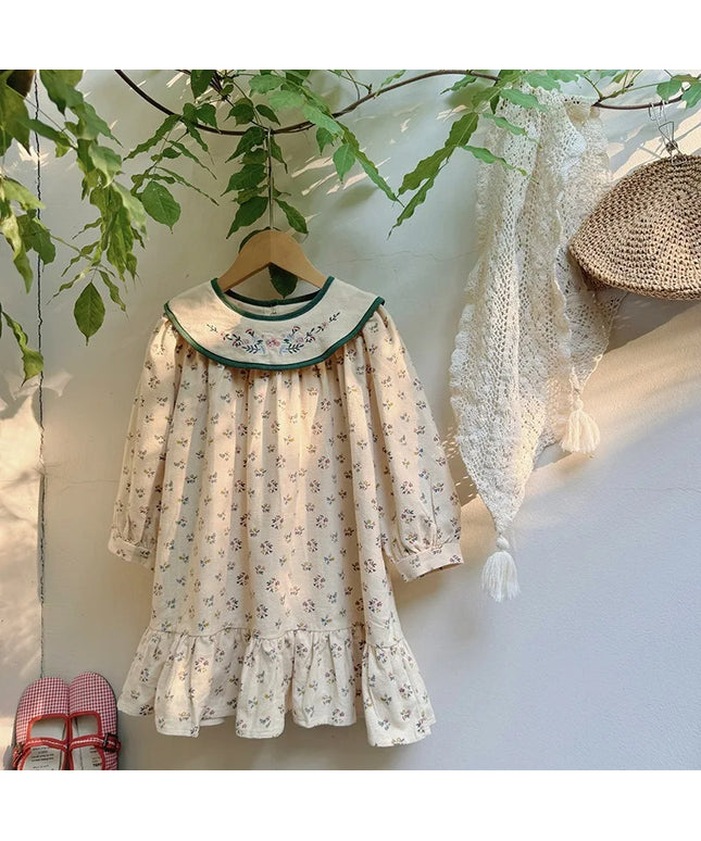 Retro Embroidered Long Sleeved Sweet