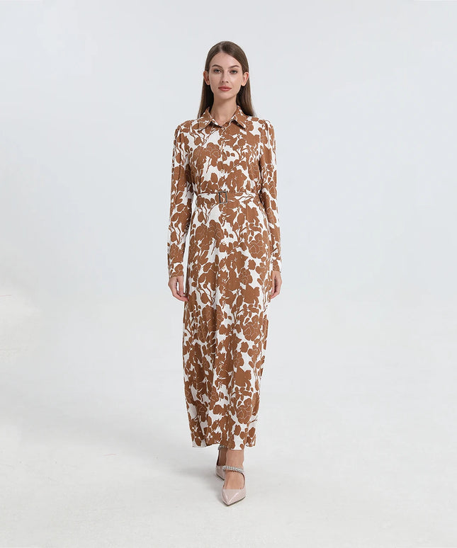 Soft Maxi Dress with Belt 2024 Spring