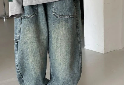 Loose Elastic Waist Children Boy Trousers