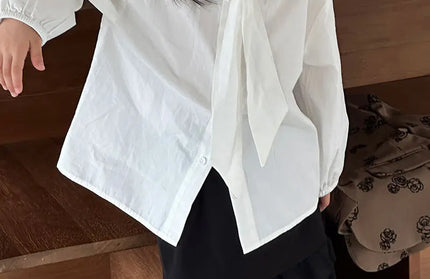 Girls Solid Autumn Shirt