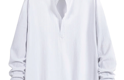 Versatile Stand-Up Collar Shirt