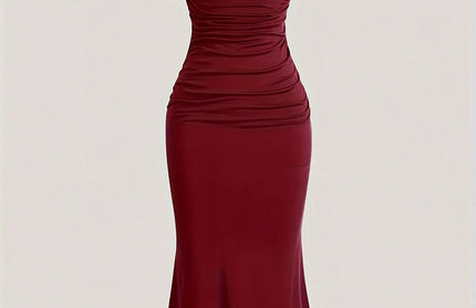 Ruched Cami Dress, Elegant Sleeveless Dress