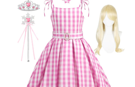 Pink Plaid Dress Halloween Carnival