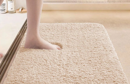Bathroom Absorbent Mat - Non-Slip Floor Rug for Toilet Entrance