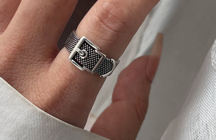 925 Sterling Silver Rings Adjustable Simple