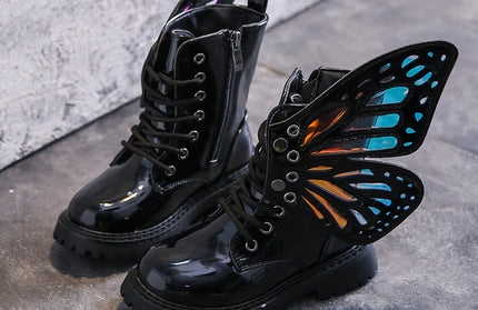 Silver Patent Leather Kids Shoes