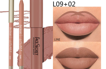 Matte Lipliner & Lipstick Set, Waterproof