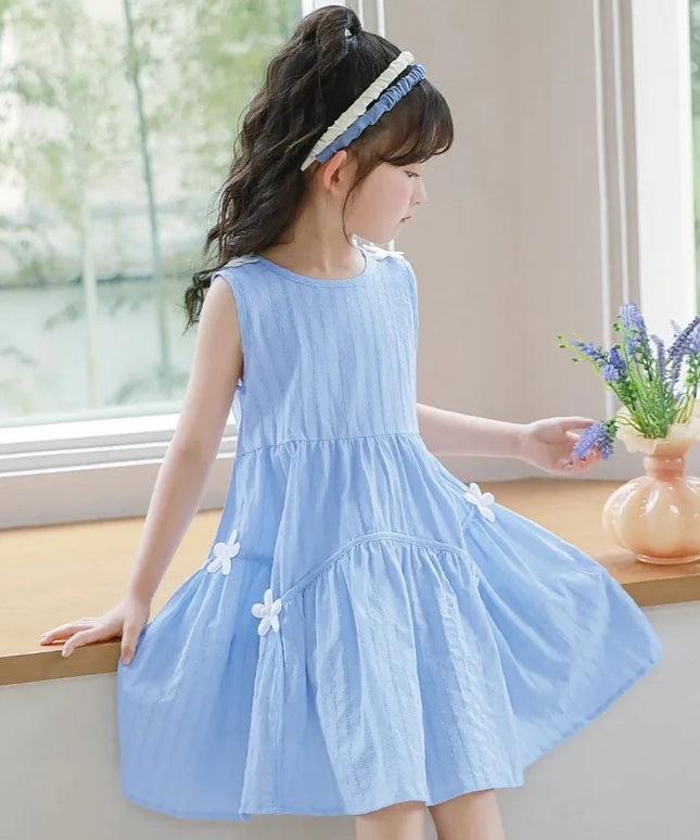 Summer Casual Flower Decor Dress