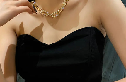 New metal thick chain necklace