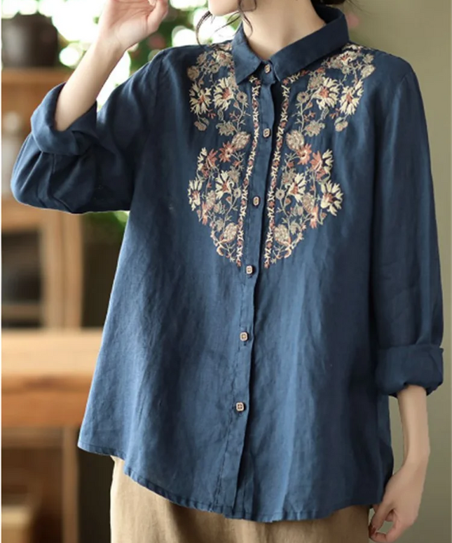 Retro Blouses For Women Shirt