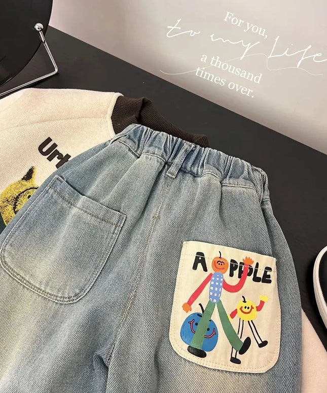 Loose Elastic Waist Children Boy Trousers