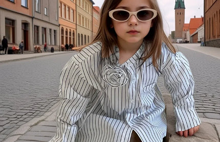 Girls Solid Autumn Shirt