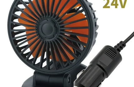 Car Fan 360° Adjustable 3 Head Air Fan Automotive Electric Fan USB/12V/24V Fan 2 Speeds Car Silent Fan For Home Desk Office&Car