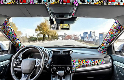 Car interiors renovated and remodeled graffiti design