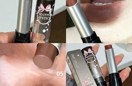 Cement Gray Brown Low Gloss Lipstick