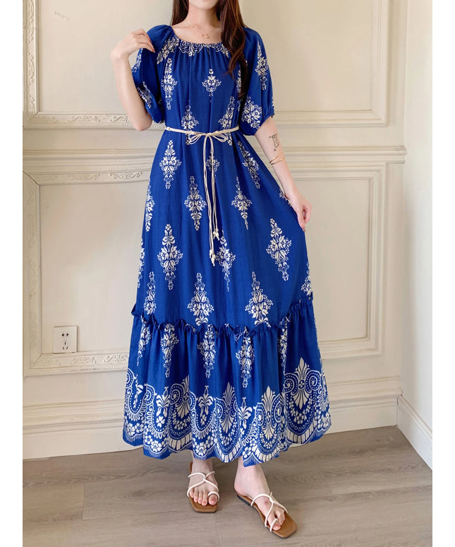 Women's Summer Dresses Casual Short Sleeve Crewneck Dress
