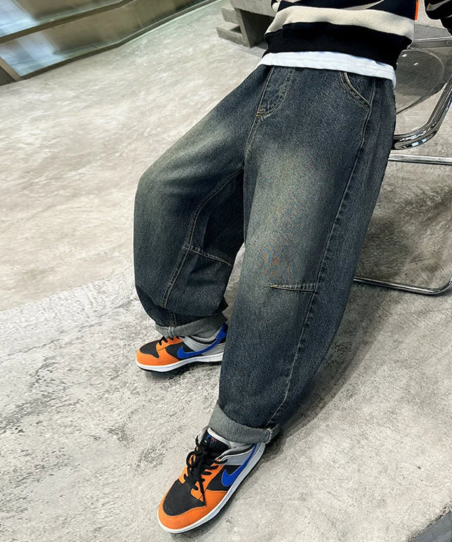 Casual Loose Straight Denim Pants